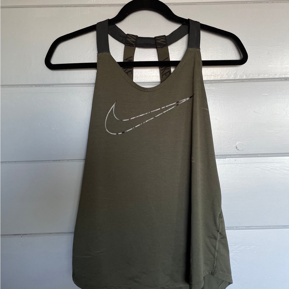 Nike Women's Green Tank Top with Black Straps